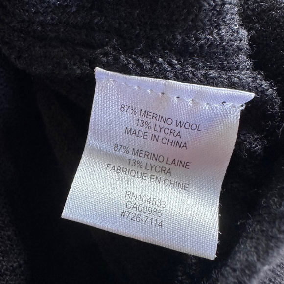 Nanette Lepore Wool Mini Black Dress Sparkle Rhinestone Short Sleeve Medium - Picture 7 of 12